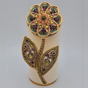 Flower Brooch Handmade Vintage Designer Michal Golan Daisy Jewelry Art